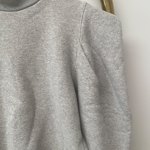 Agolde Anika Gray Geometric Folded Shoulder Pullover Sweatshirt USA Size S - Picture 6 of 10